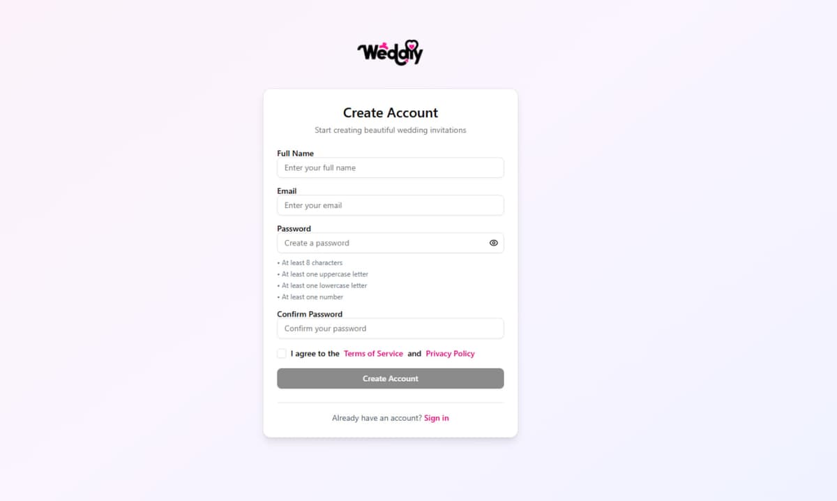 1. Create Account & Login